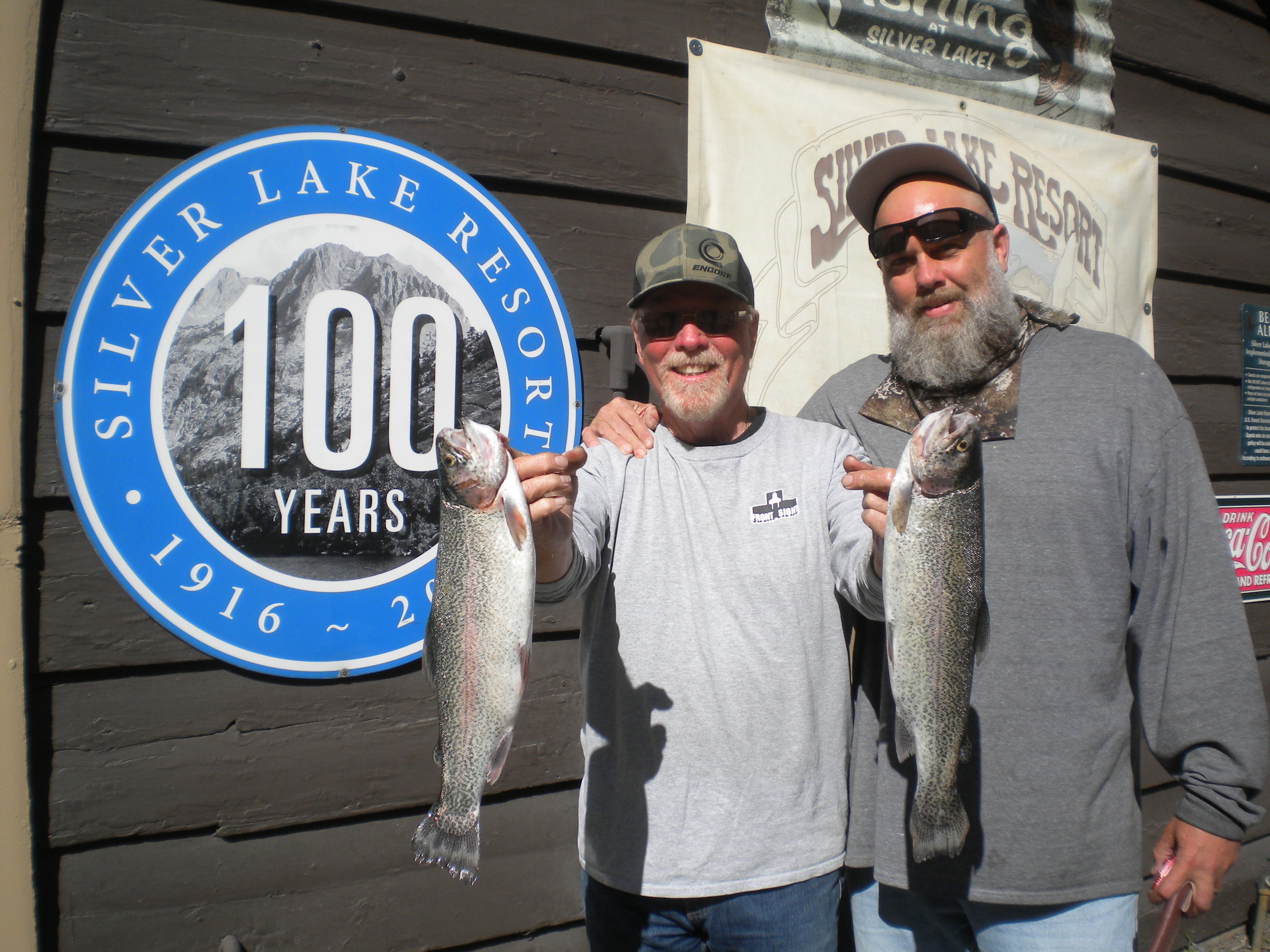 Roy from Ontario along with his buddy landed thee nice Rainbows weighing 2 pound 9 oz and 2 pound 12 oz caught from the shore of Silver Lake using Green Glitter Power Bait