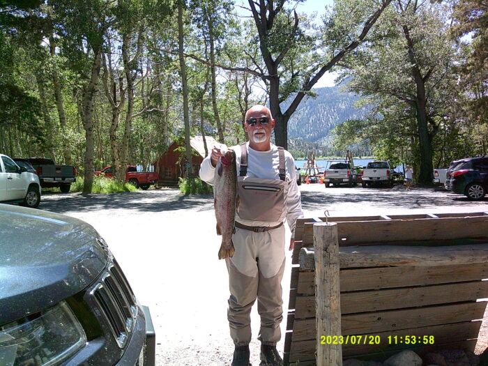 David Tiscareno of La Verene with a nice 5 pound 8 oz Rainbow caught on Rush Creek using a Fly